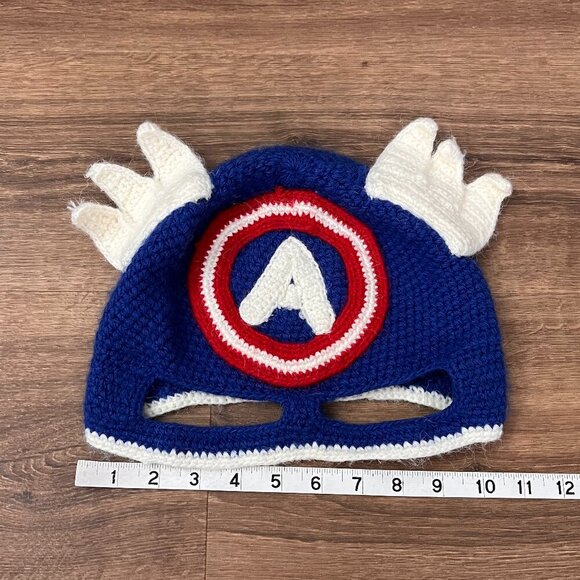Aerika Peruvian Trading Co Captain America Knit Hat- Adult - Picture 4 of 8